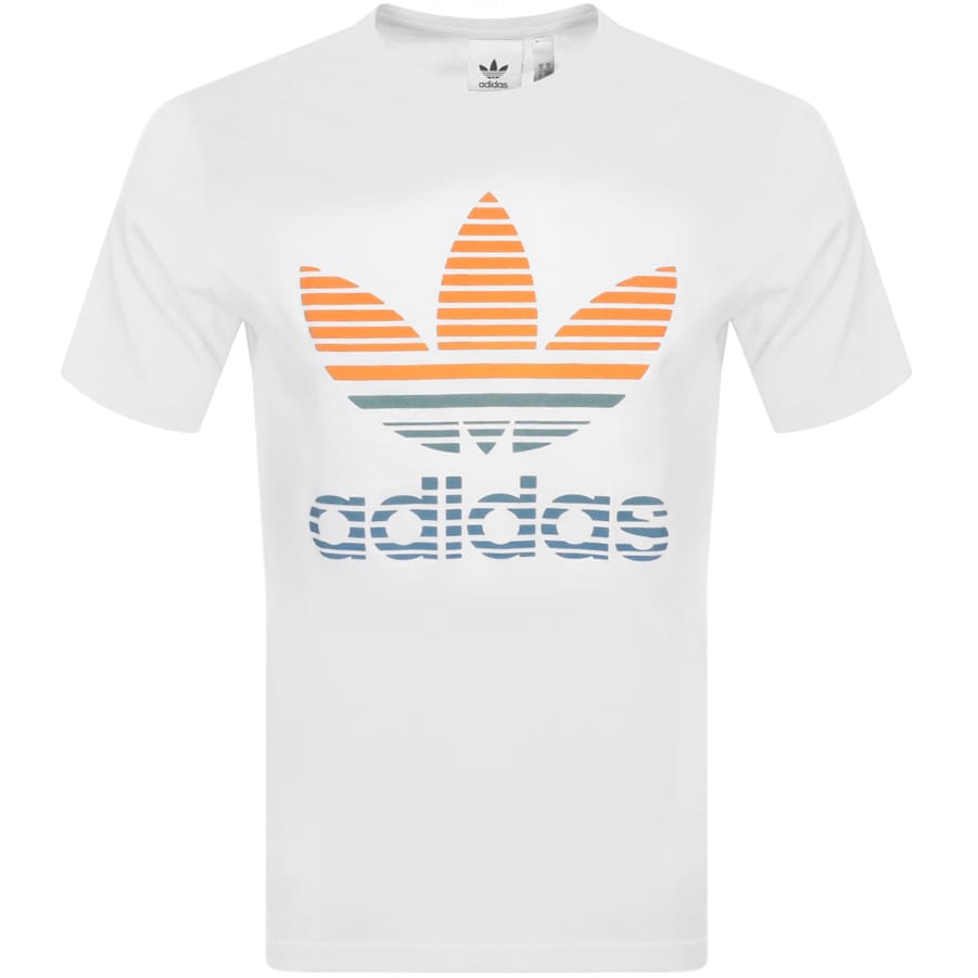 Alternative Image for Productadidas Originals Trefoil Ombre T Shirt White1
